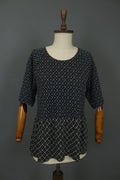 GUDRUN SJODEN Multicolor Modal Dotted Short Sleeve Round Neck Blouse Top – Size S