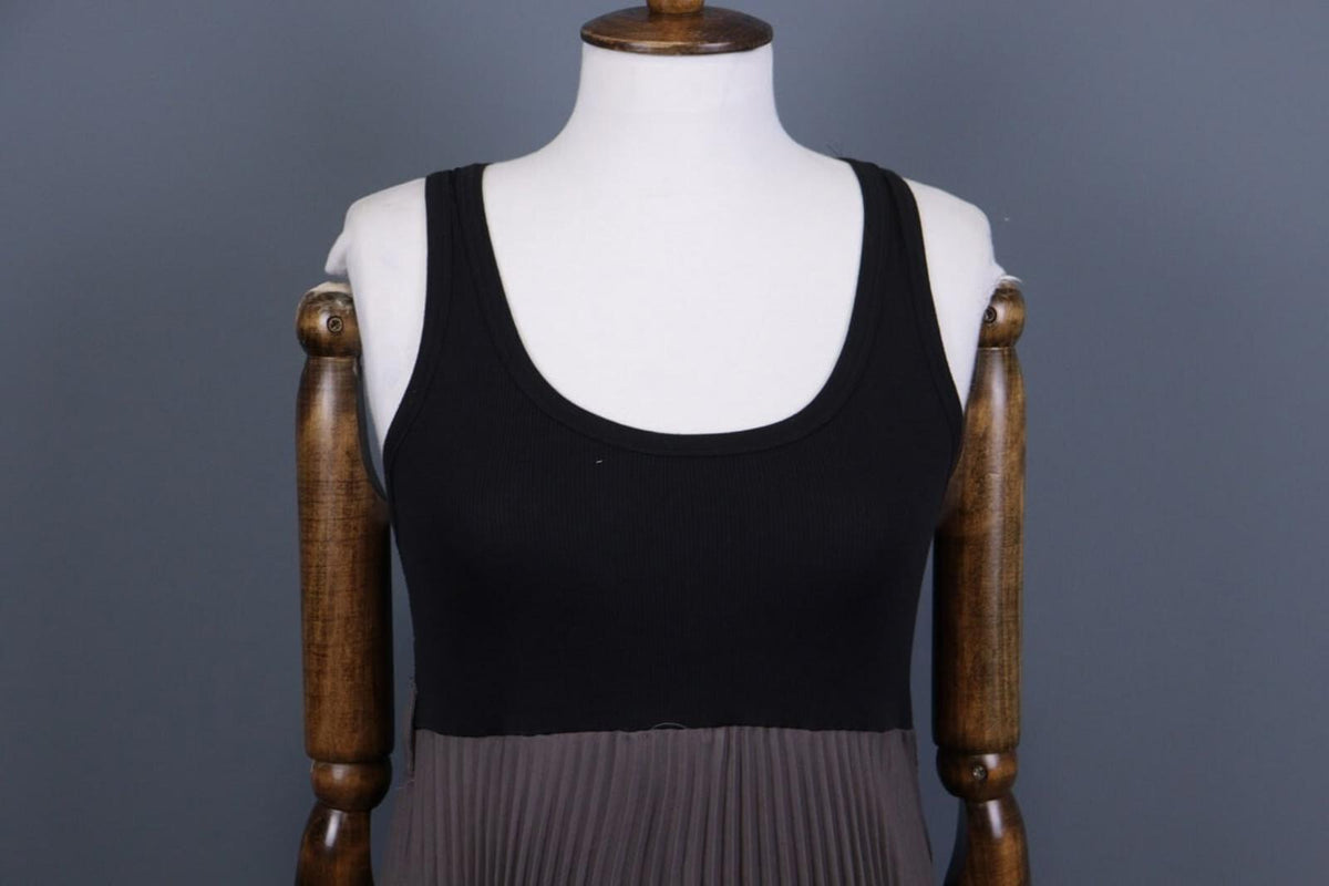 COP COPINE GREEN ROBE Black / Brown Mesh Sleeveless Bodycon Dress – Size 3