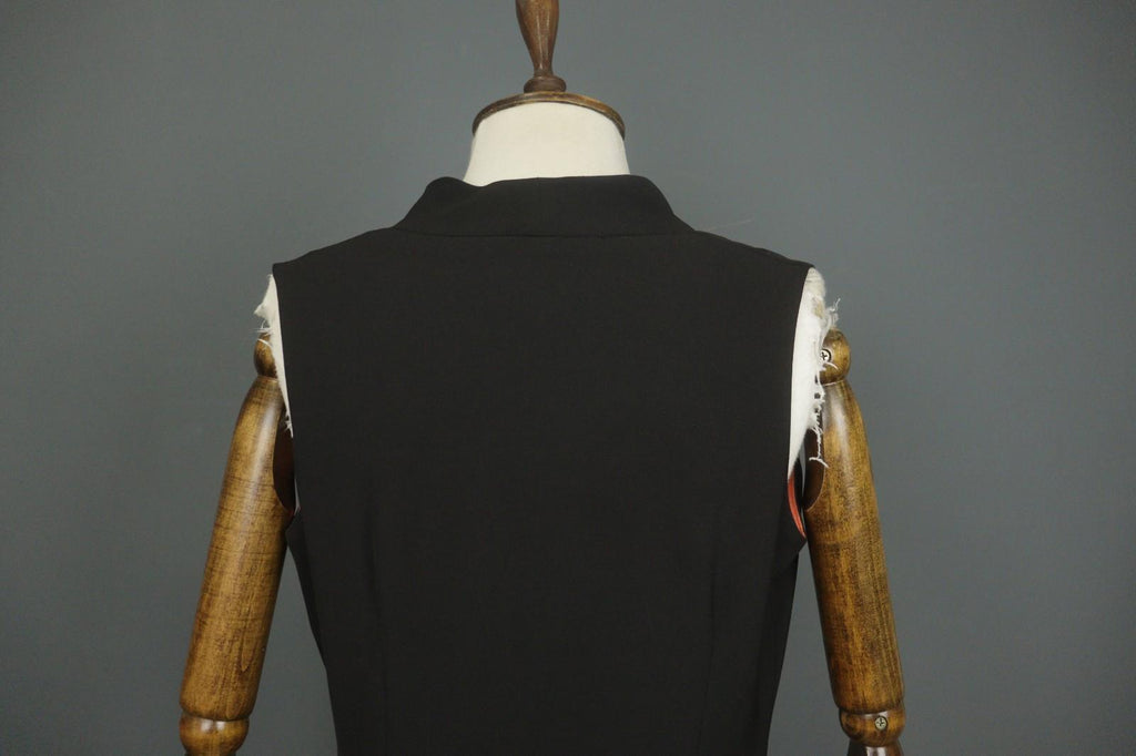 MISSONI Black Shawl Neck Sleeveless Pullover Party Cocktail Bodycon Dress Sz 38