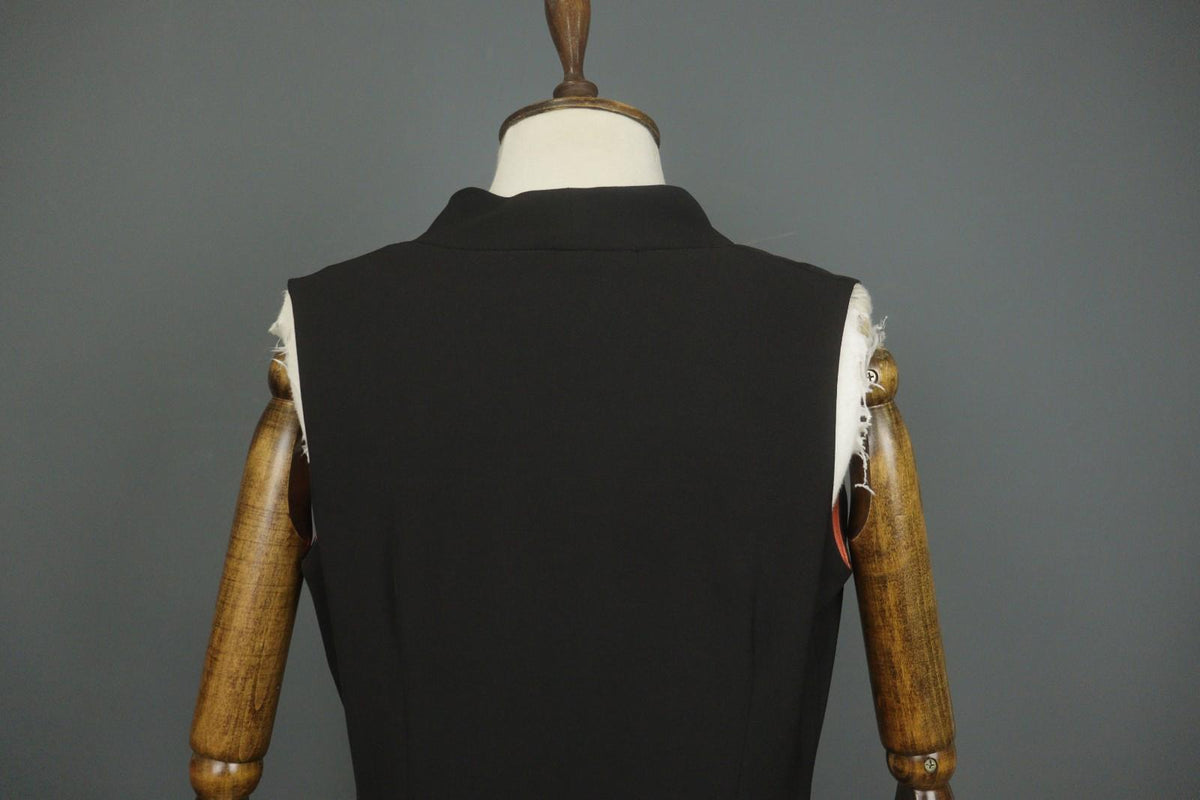 MISSONI Black Shawl Neck Sleeveless Pullover Party Cocktail Bodycon Dress Sz 38