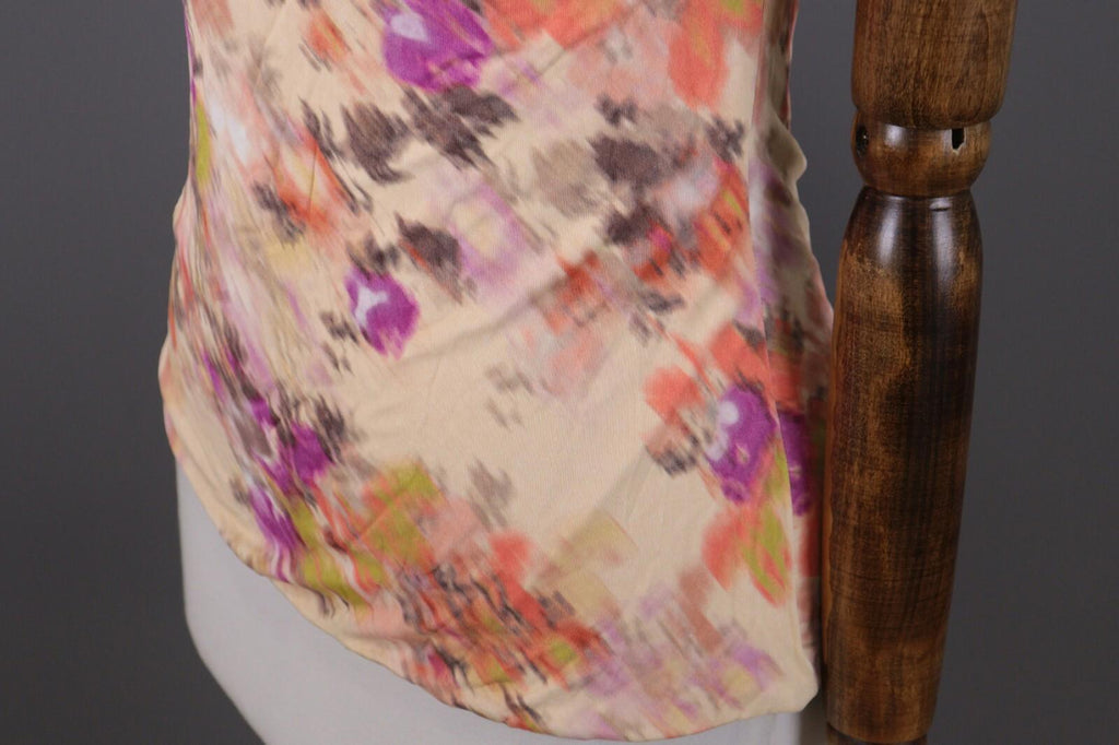 GIANNI VERSACE Multicolor Floral 3D Sleeveless V-Neck Blouse Tank Top – Size 40