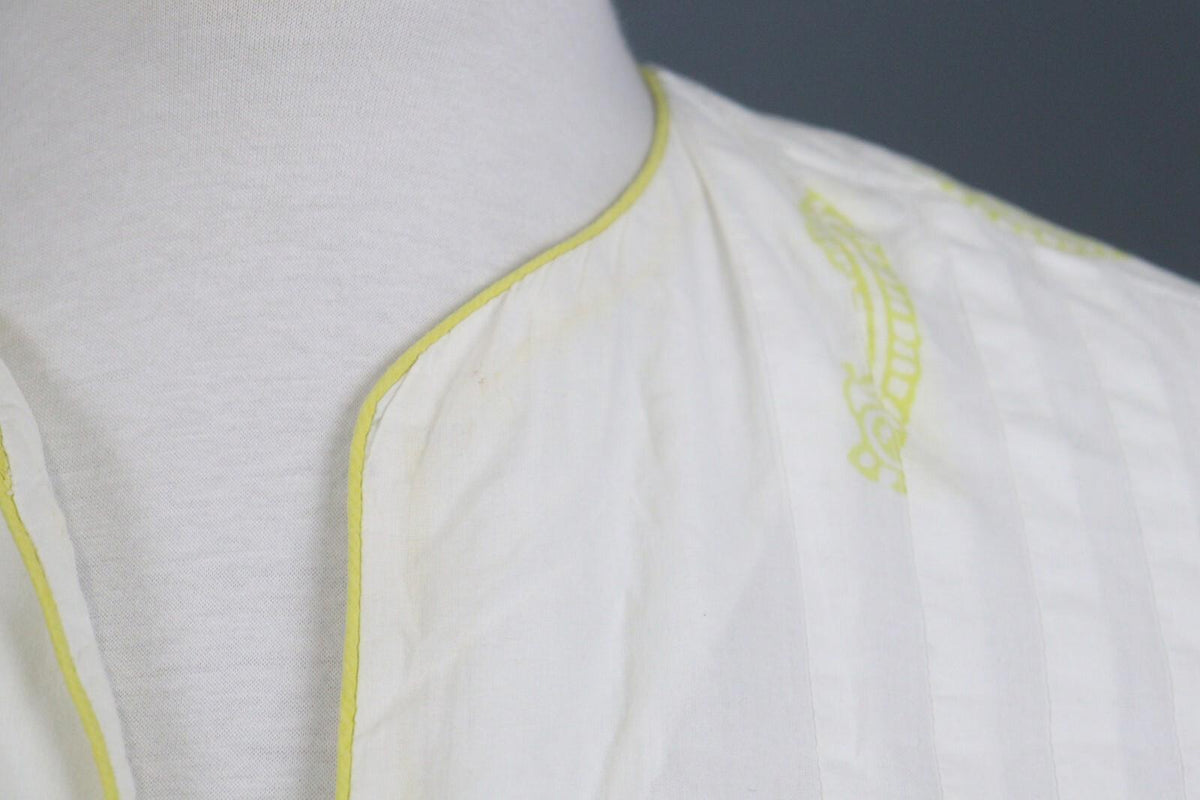 TOAST White Yellow Casual Comfortable 3/4 Sleeve Pleated Top Blouse – Size 12