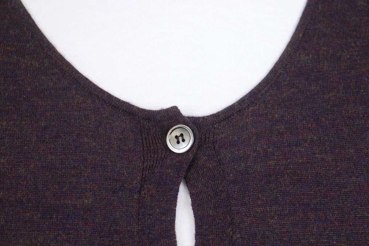 VTG ISABEL MARANT ETOILE Purple Tight Knit Wool Button Front Knit Sweater – Size 2