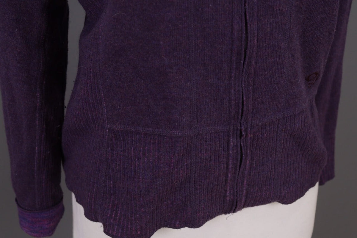Mountain Hard Wear Purple Wool High Neck Full Zip Fleece Sweater – Size M – Used