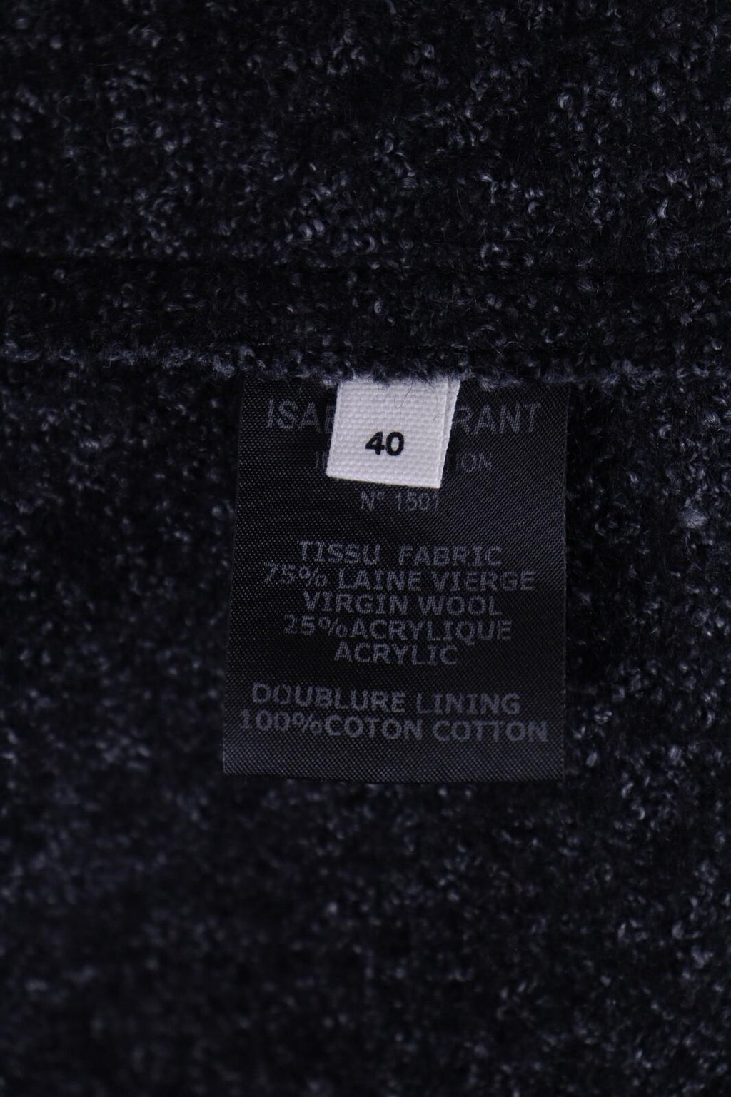 ISABEL MARANT ETOILE Gray Wool Drape Tweed Blazer Jacket – Size 40 / S