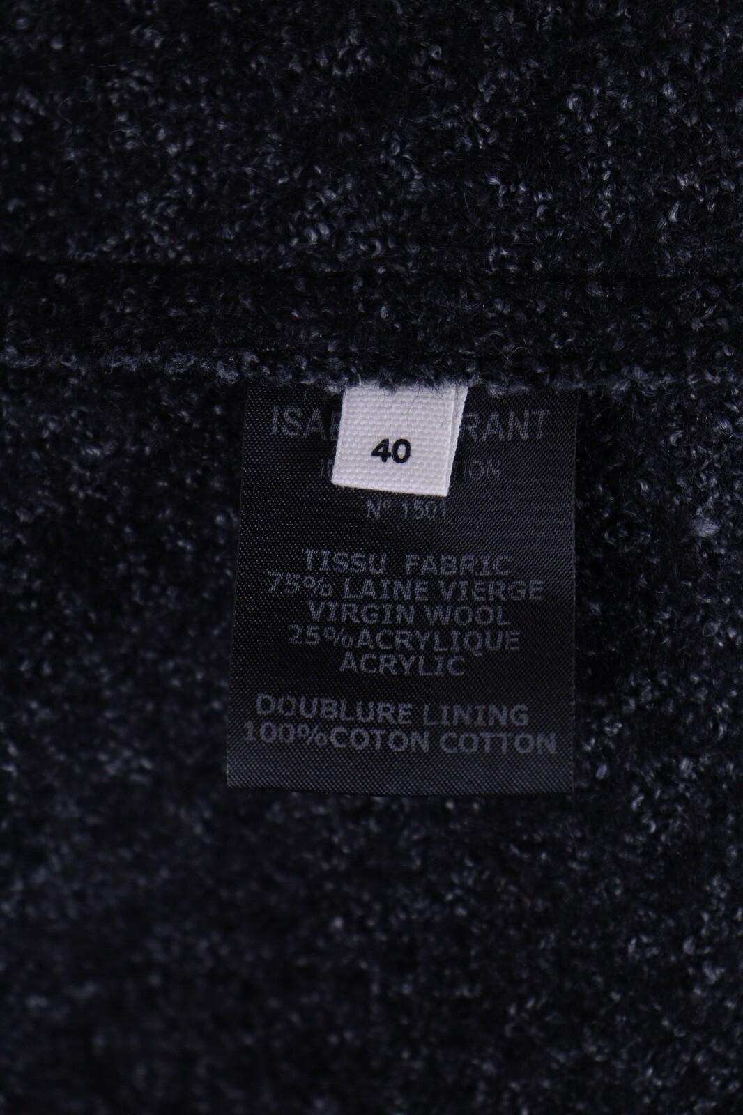 ISABEL MARANT ETOILE Gray Wool Drape Tweed Blazer Jacket – Size 40 / S