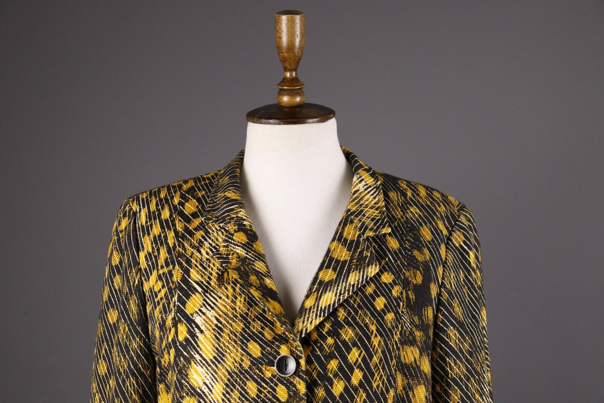 Max Mara Leopard Print Two Button Blazer Jacket – Size I 46 / GB 14 / USA 12