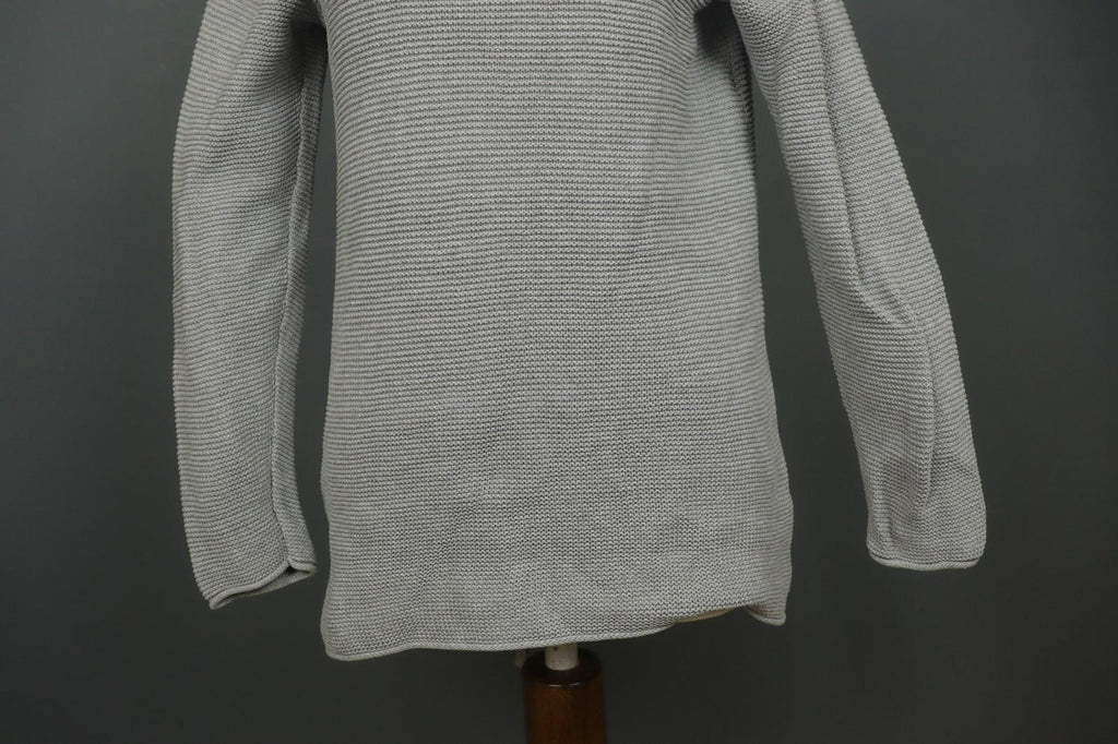 GUDRUN SJODEN Gray 100% Cotton Long Sleeve Round Neck Pullover Sweater – Size S