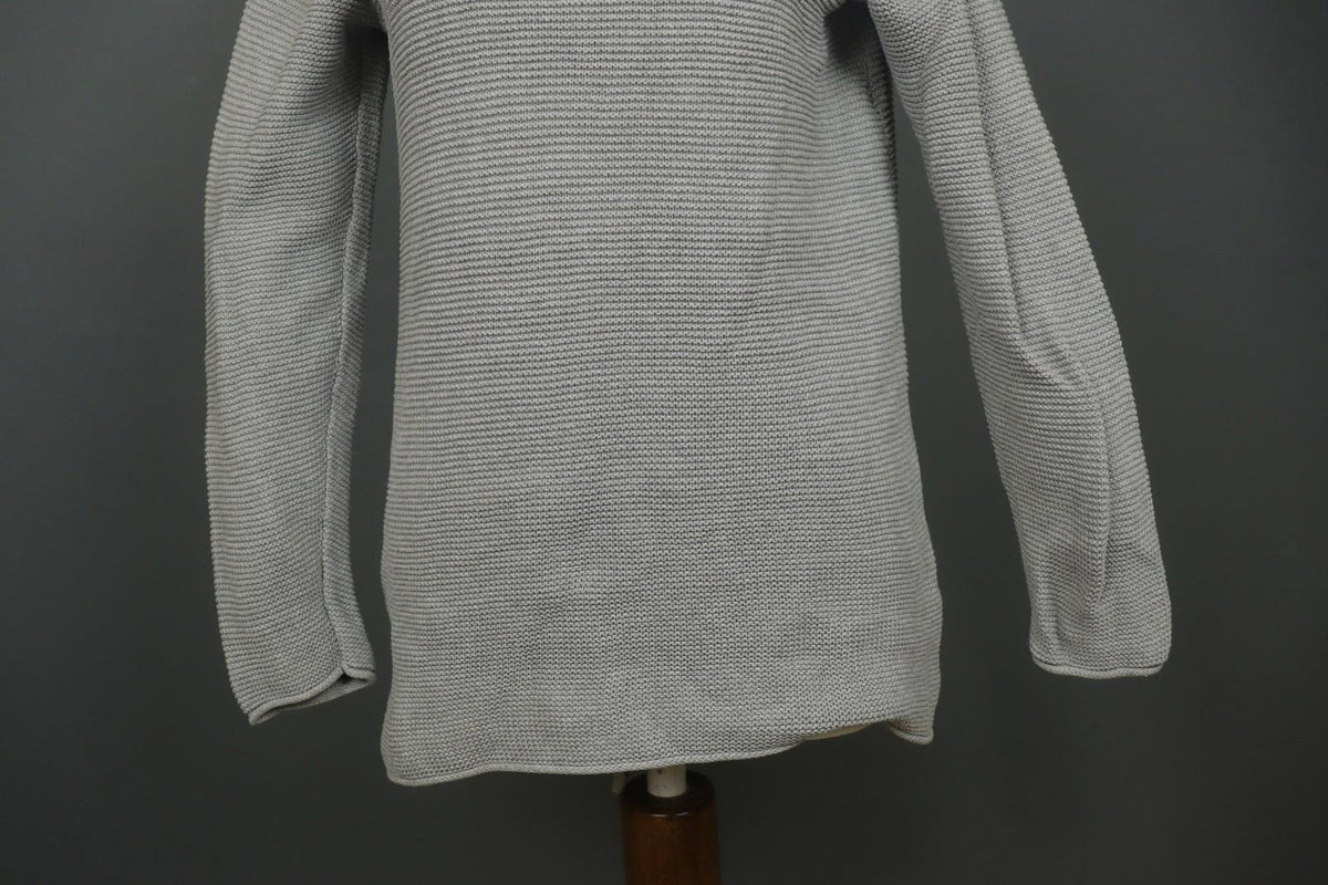 GUDRUN SJODEN Gray 100% Cotton Long Sleeve Round Neck Pullover Sweater – Size S