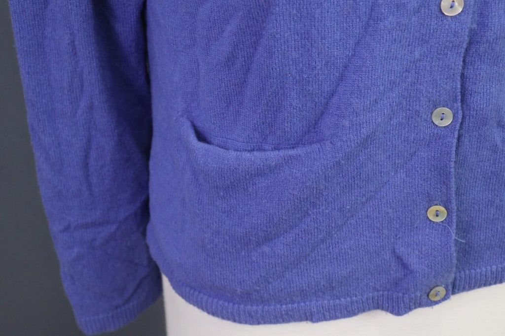 GUDRUN SJODEN Blue Cashmere Knit Cardigan Sweater – Size M