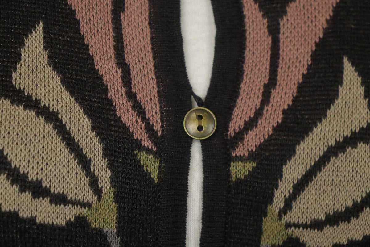GUDRUN SJÖDEN Multicolor Floral Long Sleeve Button Front Cardigan Sweater – Size M