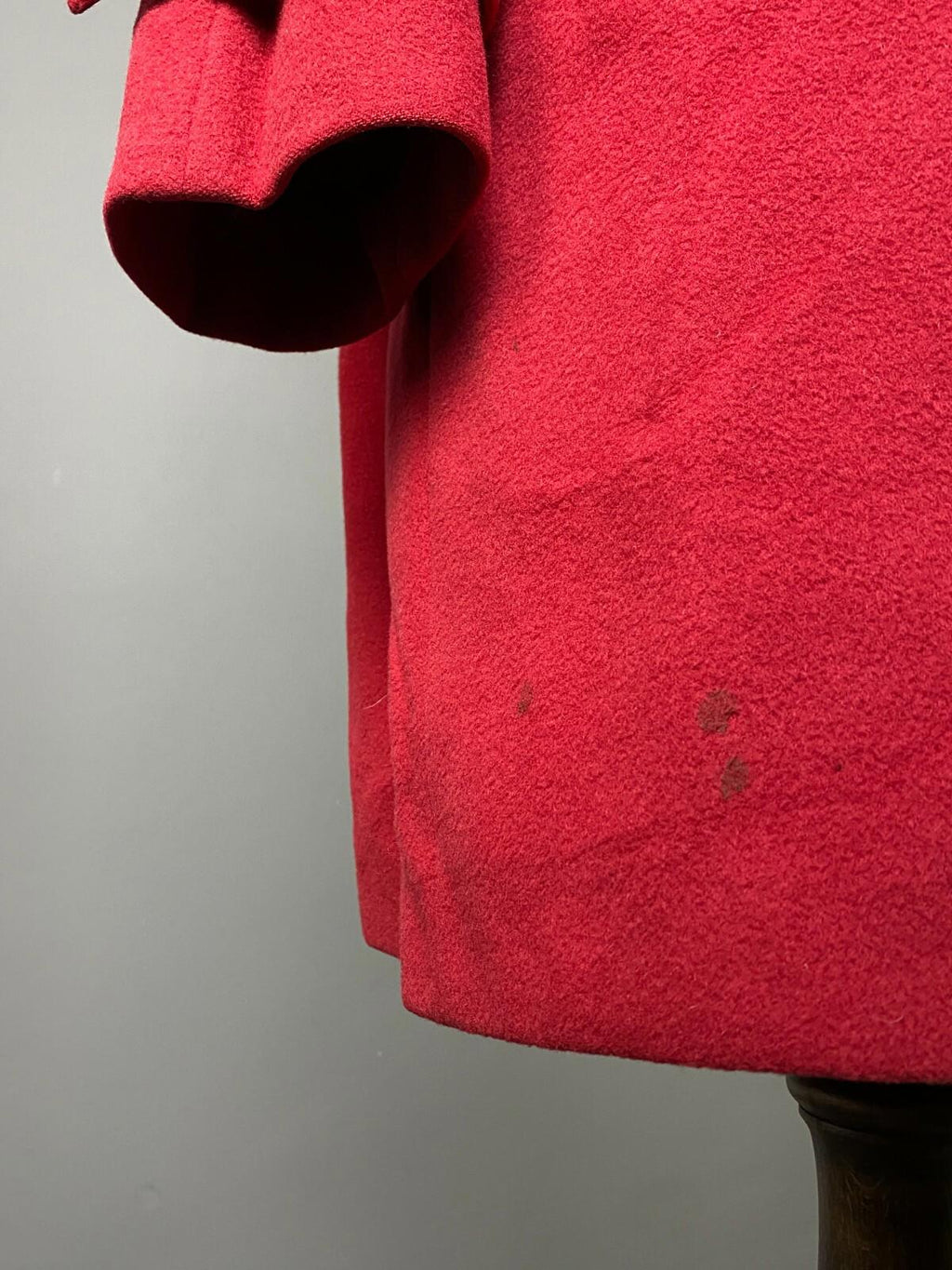 HENSEL & MORTENSEN Red Angora Wool Double Breasted Coat – Size 18