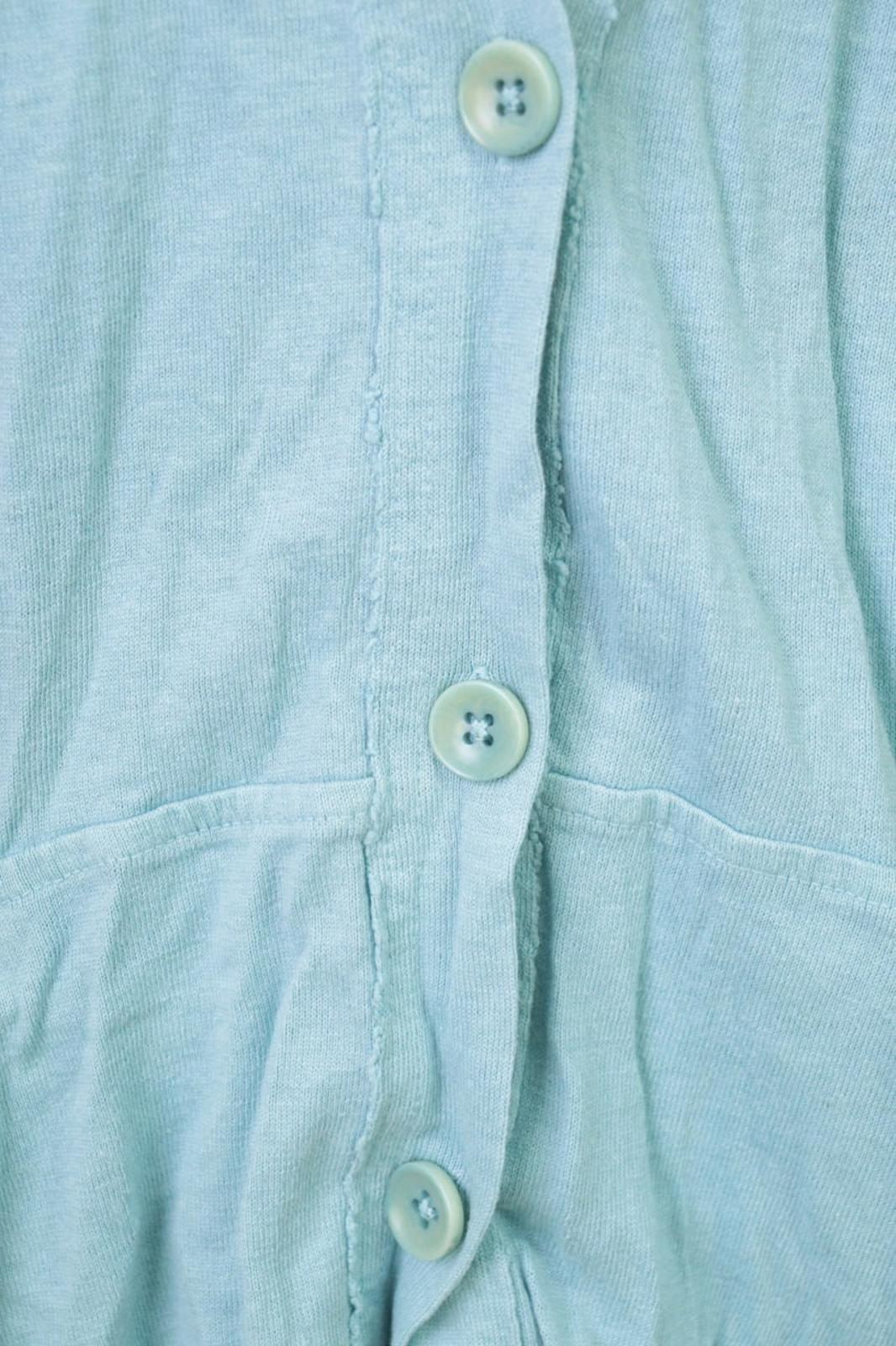 OSKA Blue Regular Fit V-Neck Raglan Sleeve Button Front Cardigan Sweater – Size 4