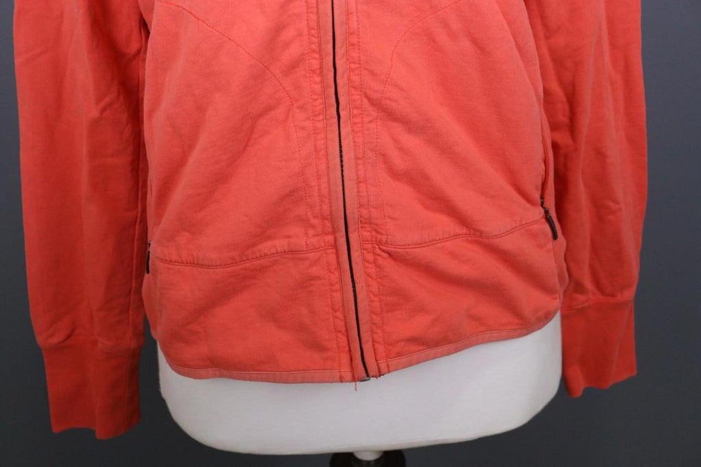 PARAJUMPERS Orange 100%Cotton Raglan Sleeve Drawstring Full Zip Hoodie – Size 2XL