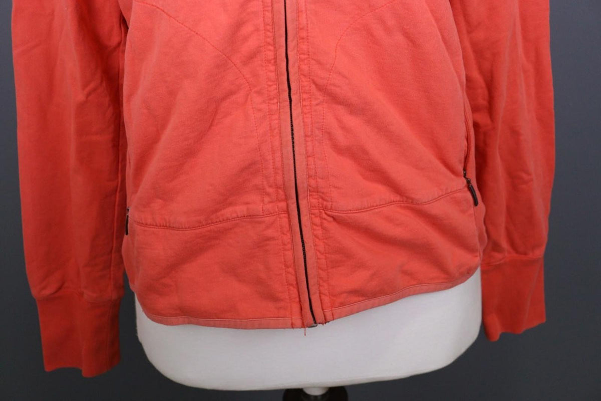 PARAJUMPERS Orange 100%Cotton Raglan Sleeve Drawstring Full Zip Hoodie – Size 2XL