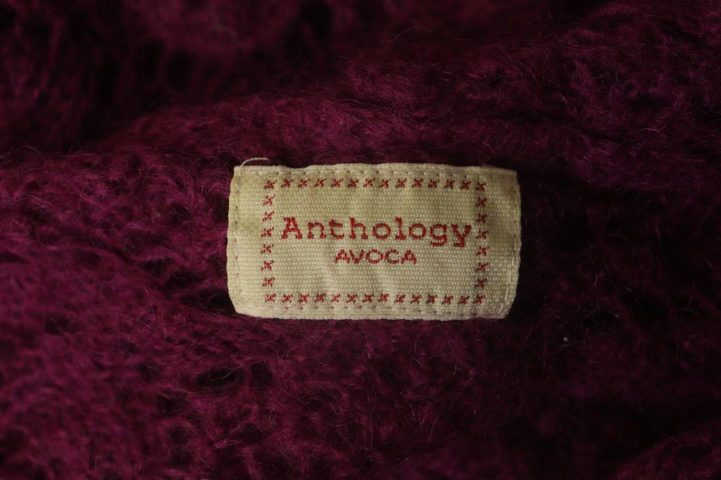 ANTHOLOGY AVOCA Pink Long Sleeve Button Front Asymmetrical Hem Crochet Dress