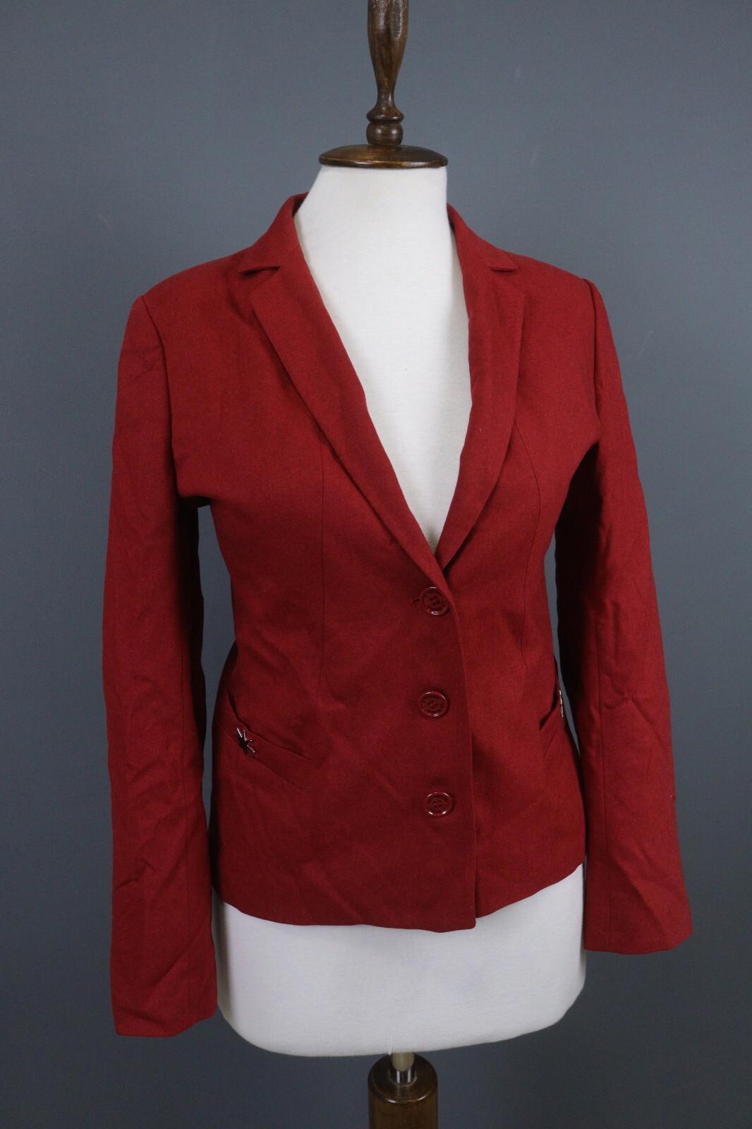 LOVE MOSCHINO Red Long Sleeve Three Button Coat Blazer – Size US 6