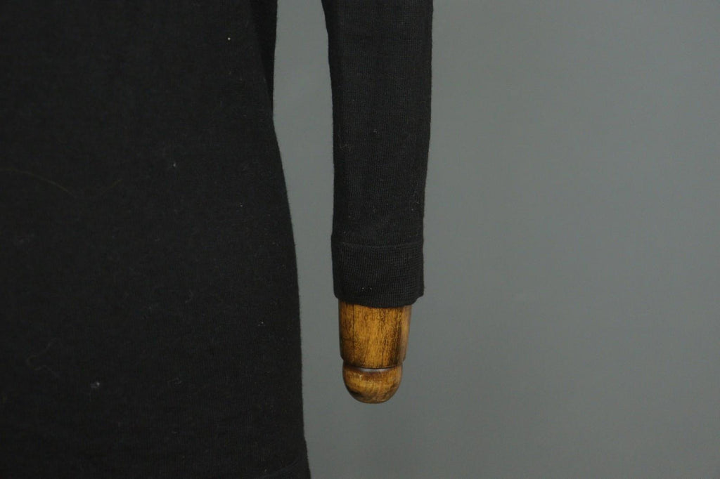 SEZANE Black Turtleneck Raglan Sleeve Button Detailed Pullover Sweater – Size S