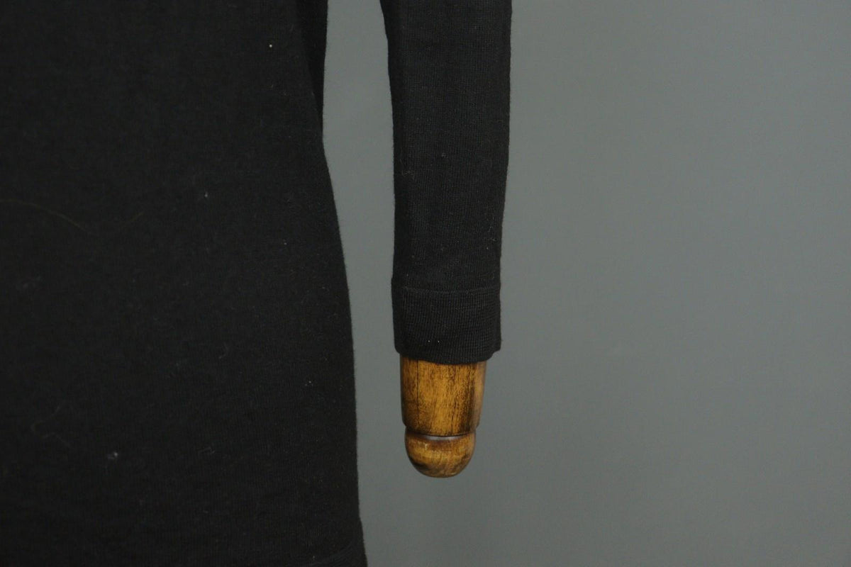 SEZANE Black Turtleneck Raglan Sleeve Button Detailed Pullover Sweater – Size S