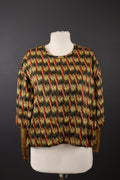 ISABEL MARANT ETOILE Multicolor Abstract Long Sleeve Blouson Top Shirt – Size 38