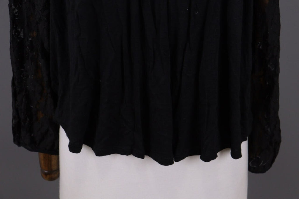 Denim & Supply Ralph Lauren Black Mesh Floral Blouse Top – Size XL