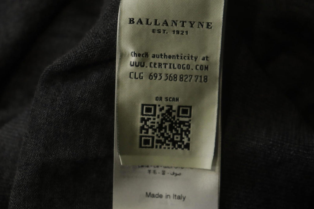 BALLANTYNE Gray 100% Wool High Neck Raglan Sleeve Pullover Sweater – Size M