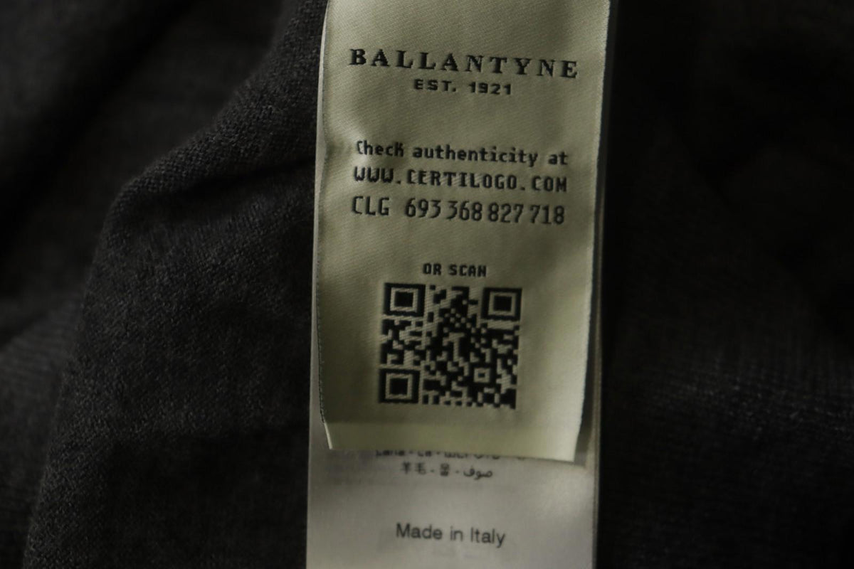 BALLANTYNE Gray 100% Wool High Neck Raglan Sleeve Pullover Sweater – Size M