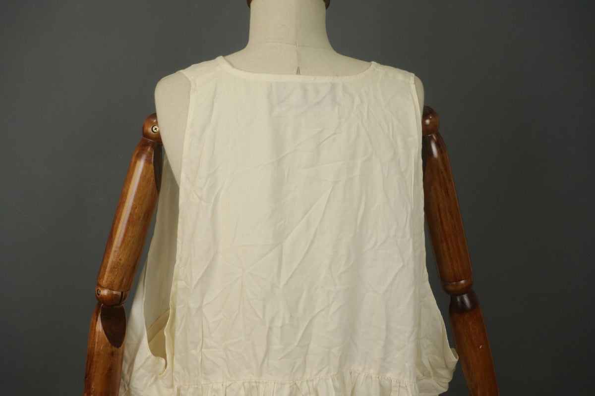 Barbara Lang Cotton Crew Neck Sleeveless Knee Length Pullover Tank Dress Sz L/XL