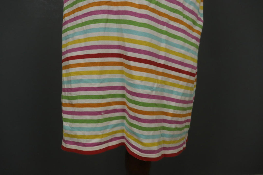 GUDRUN SJODEN Multi Striped Wide Strap Square Neck Pullover Tank Dress – Size S