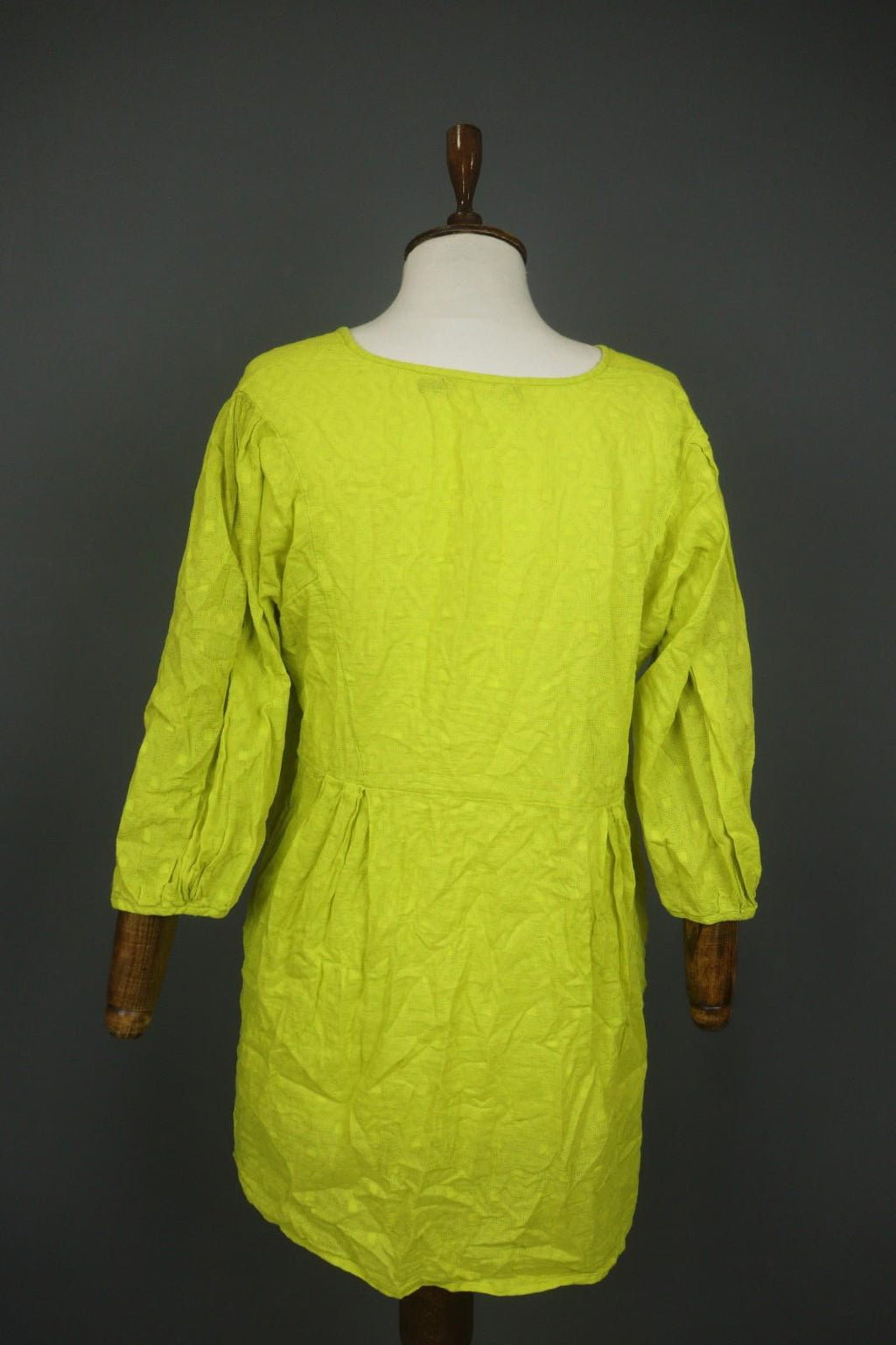 GUDRUN SJODEN Lemon Regular Fit Long Sleeve Button Front Shirt Dress – Size M