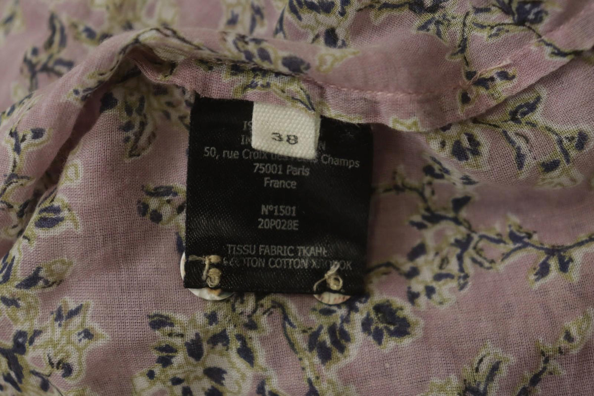 ISABEL ÉTOILE MARANT Multi Floral Long Sleeve Button Front Shirt Top – Size 38