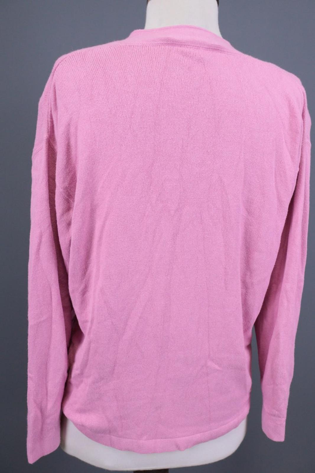 IRIS VON ARNIM Pink Viscose Long Sleeve Button Front Cardigan Sweater – Size L