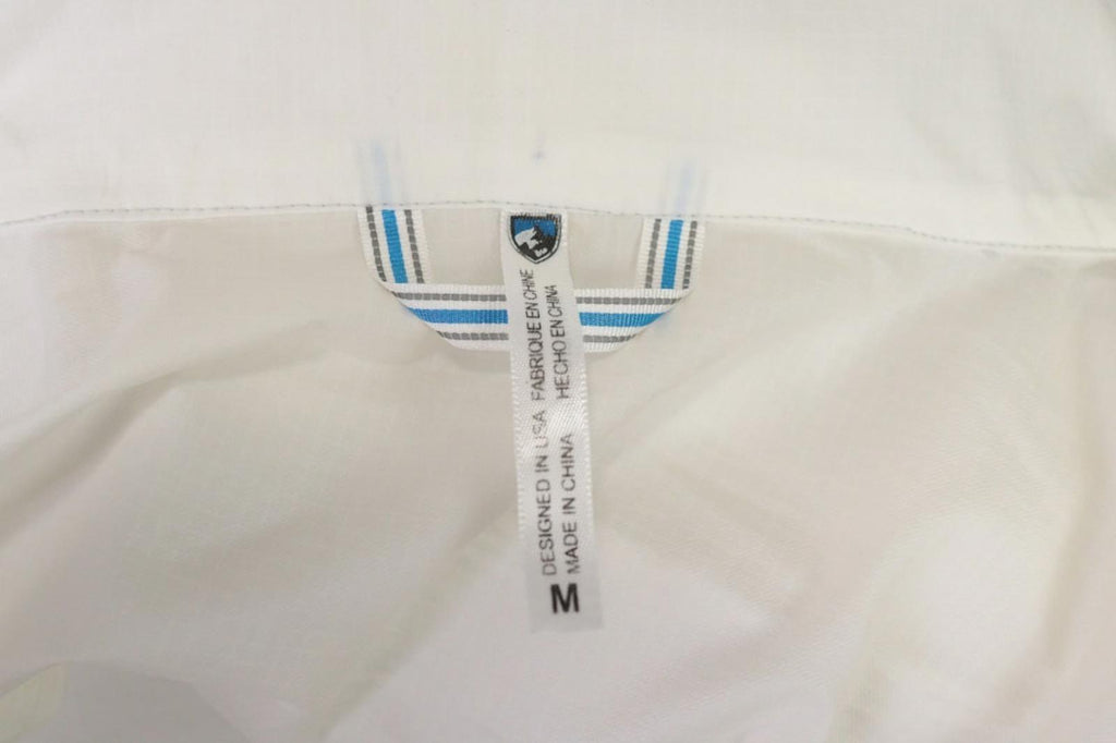 KUHL White Classic Fit High Neck Casual Long Sleeve Full Zip Hooded Jacket Sz M – Used