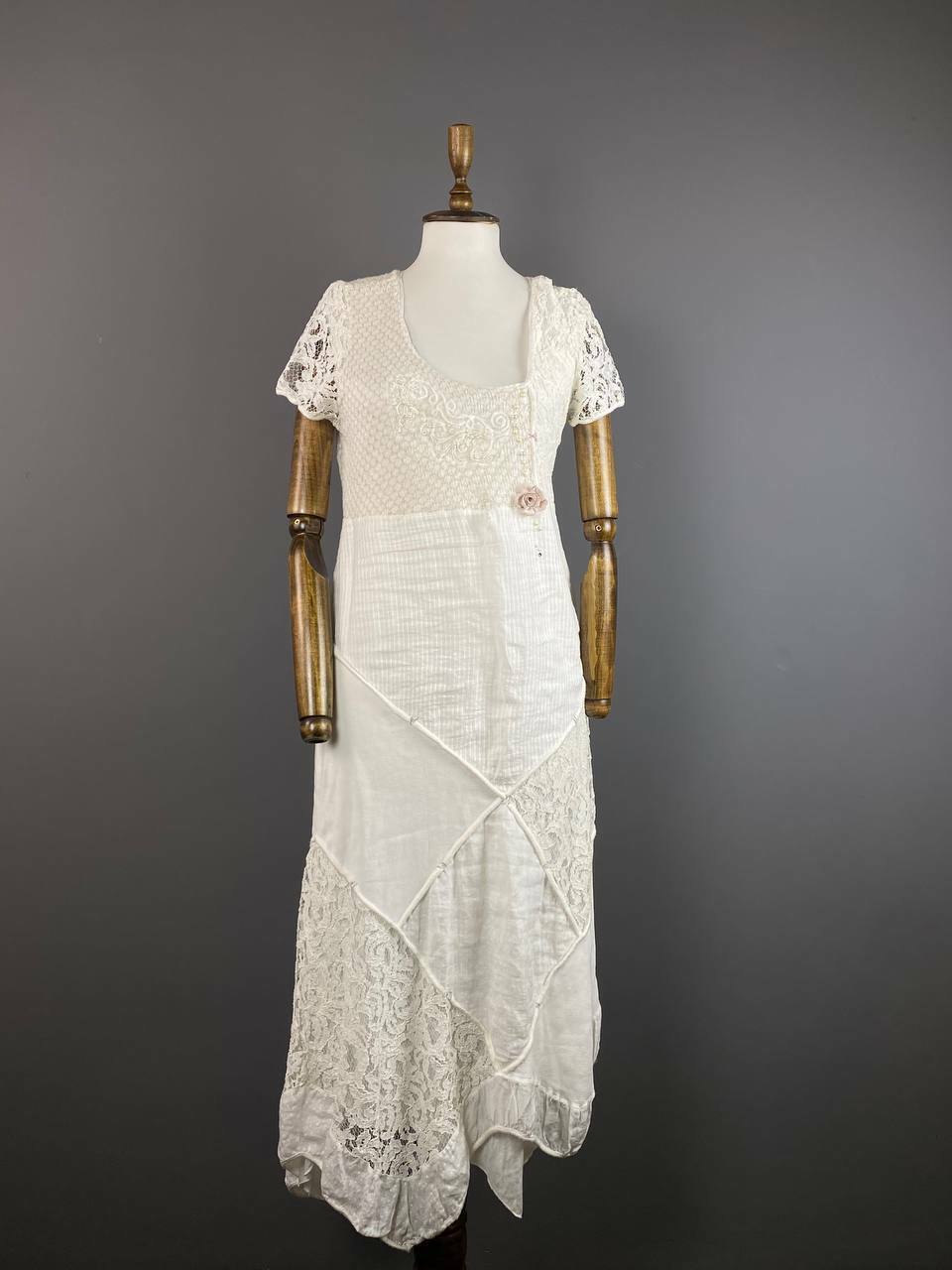Elisa Cavaletti Sono Italiano Short Sleeve Mesh A-Line Maxi Dress – Women's XS