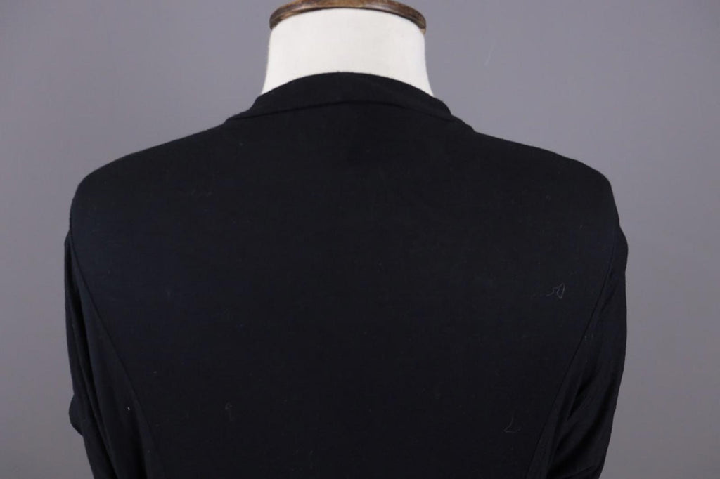 RUNDHOLZ Tunic Top Black Stretch Relaxed Cowl Neck Short Sleeve Pullover – Size L