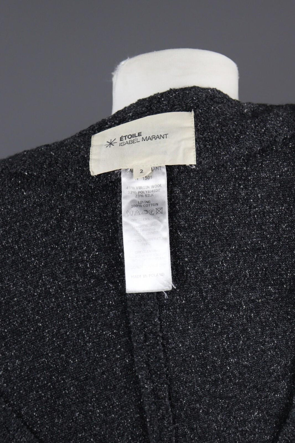 ISABEL MARANT ETOILE Wool Silk Slim Solid Designer Blazer Jacket – Size 2