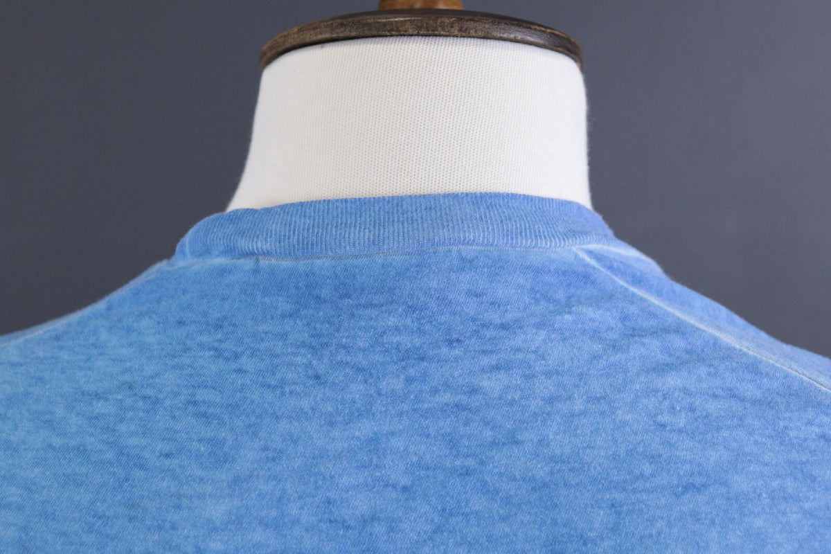 DSQUARED2 Blue Linen Long Sleeve Printed Top Sweatshirt – Size S