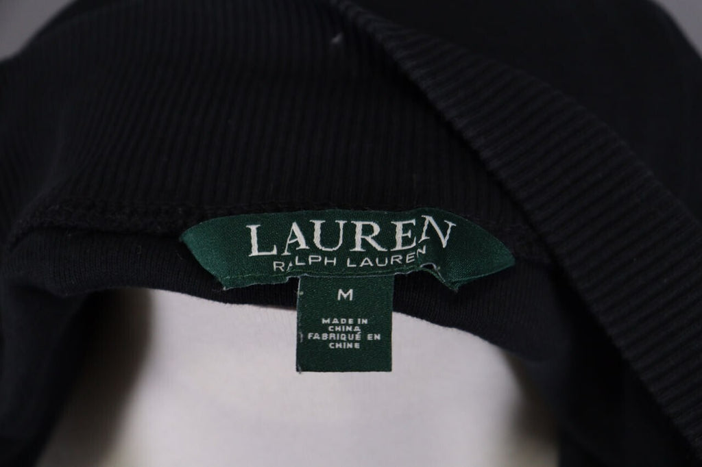 Lauren Ralph Lauren Black Leather Strap Cotton Sweater – Size M