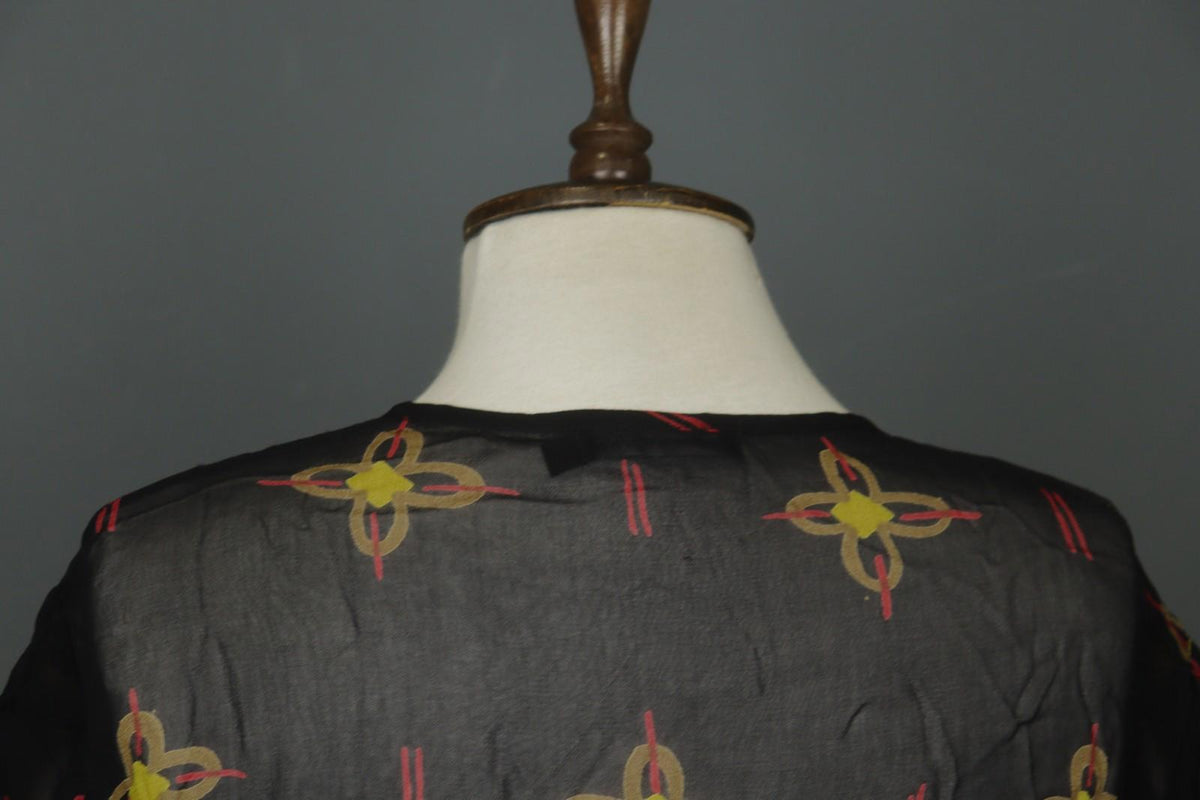 GUDRUN SJÖDEN Multi Floral Viscose Long Sleeve Button Front Shirt Dress – Size M
