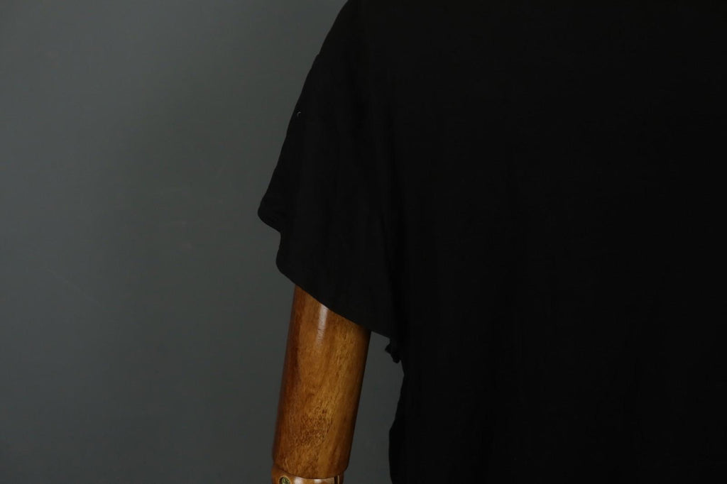 GUDRUN SJODEN Black Lyocell Short Sleeve Round Neck Pullover Blouse Top – Size L