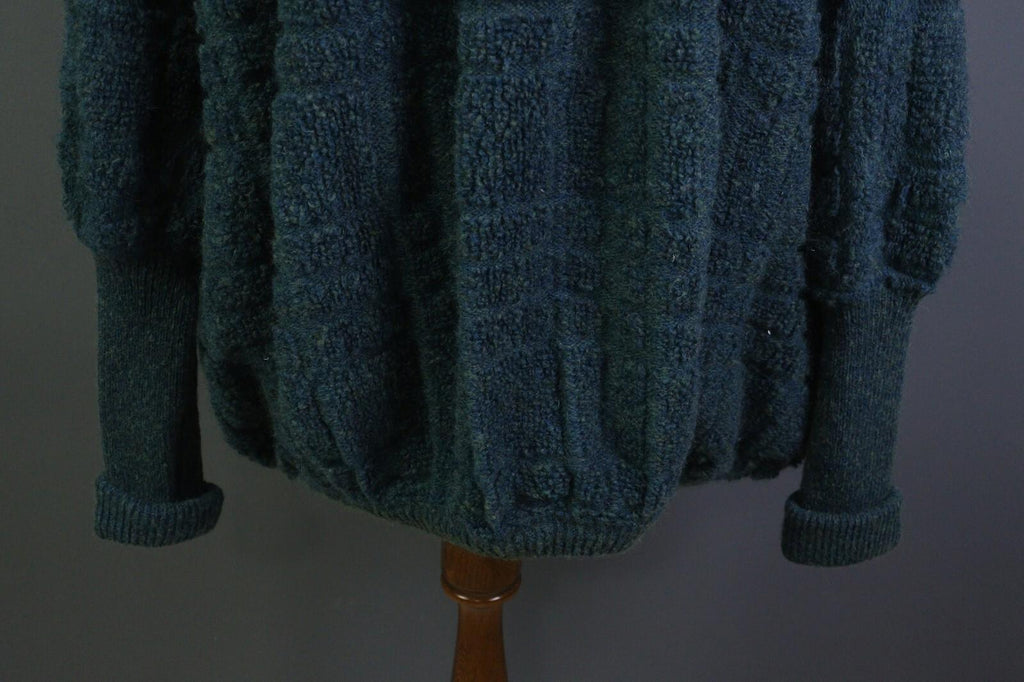 MISSONI Blue Wool Mohair Knit Long Sleeve Button Cardigan Sweater – Size L