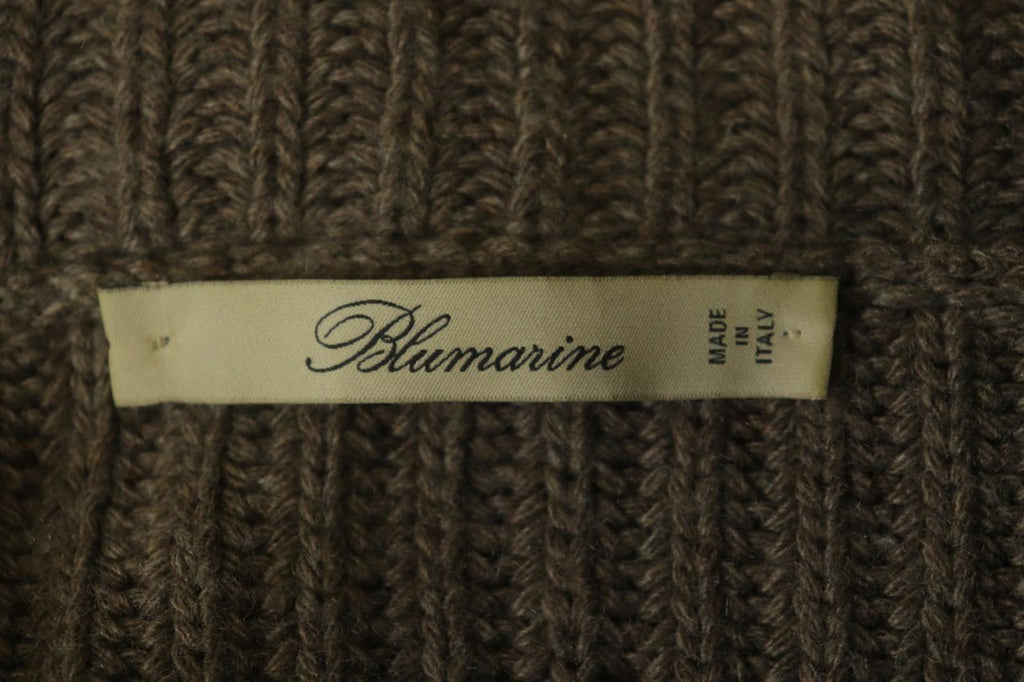 BLUMARINE Brown Knitted Collared Long Sleeve Button Front Cardigan Sweater M/L