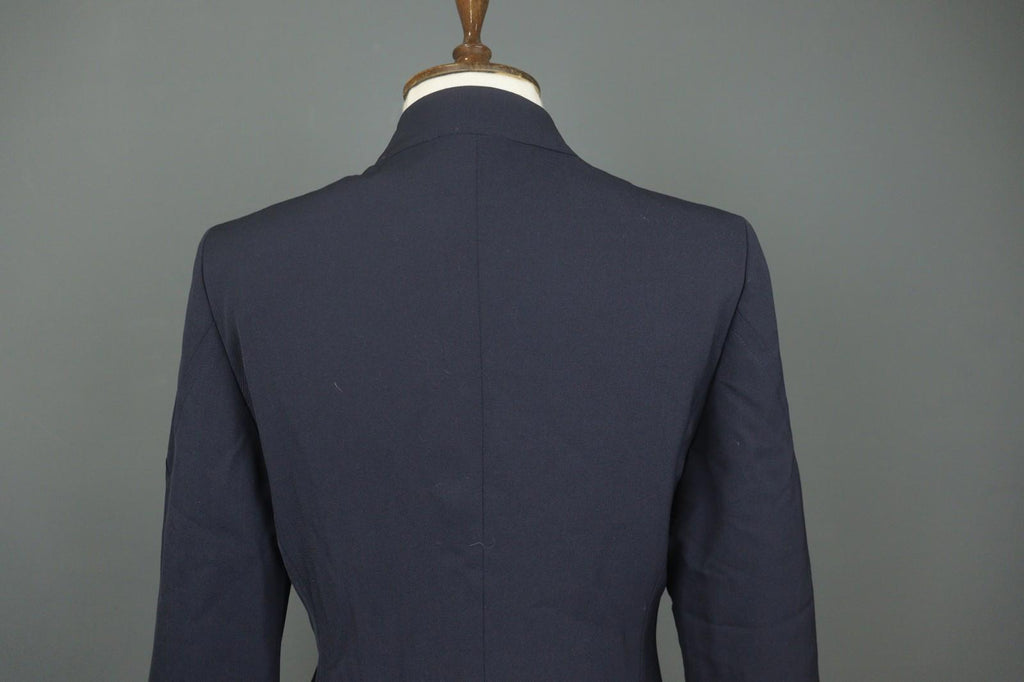 VALENTINO ROMA Navy Long Sleeve Mock Neck Formal Full Zip Blazer Jacket – Size 46