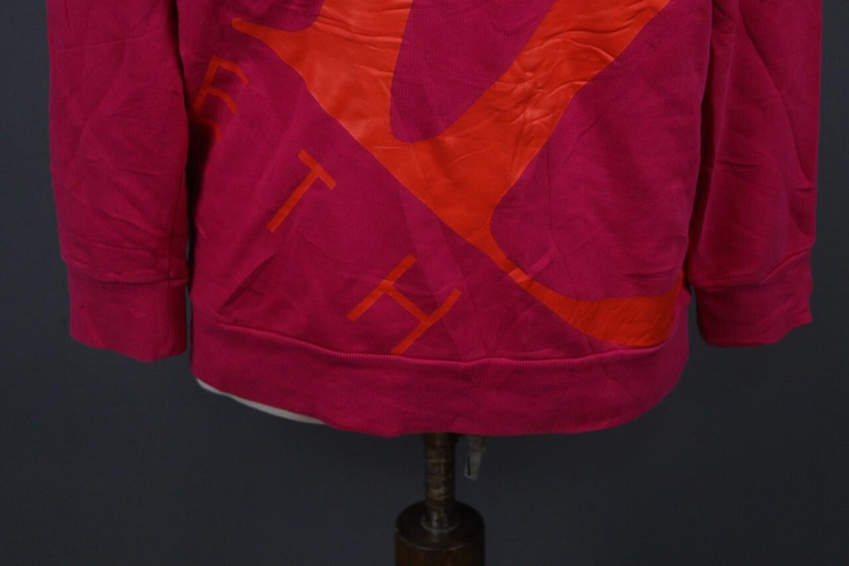 ESCADA Sport Red Cotton Ribbed Cuff & Hem Crew Neck Long Sleeve Sweater – Size M – Used