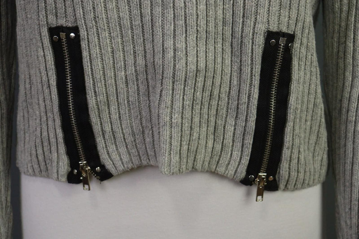 LINDEX Jean Paul Gaultier Gray Turtle Neck Ribbed Sleeve Pullover Sweater – Size L