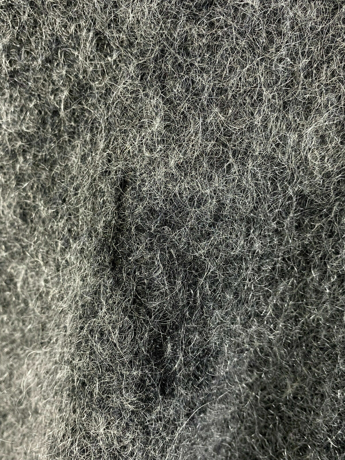 Ganni Grey V-Neck Mohair Wool Sweater – Women's XS