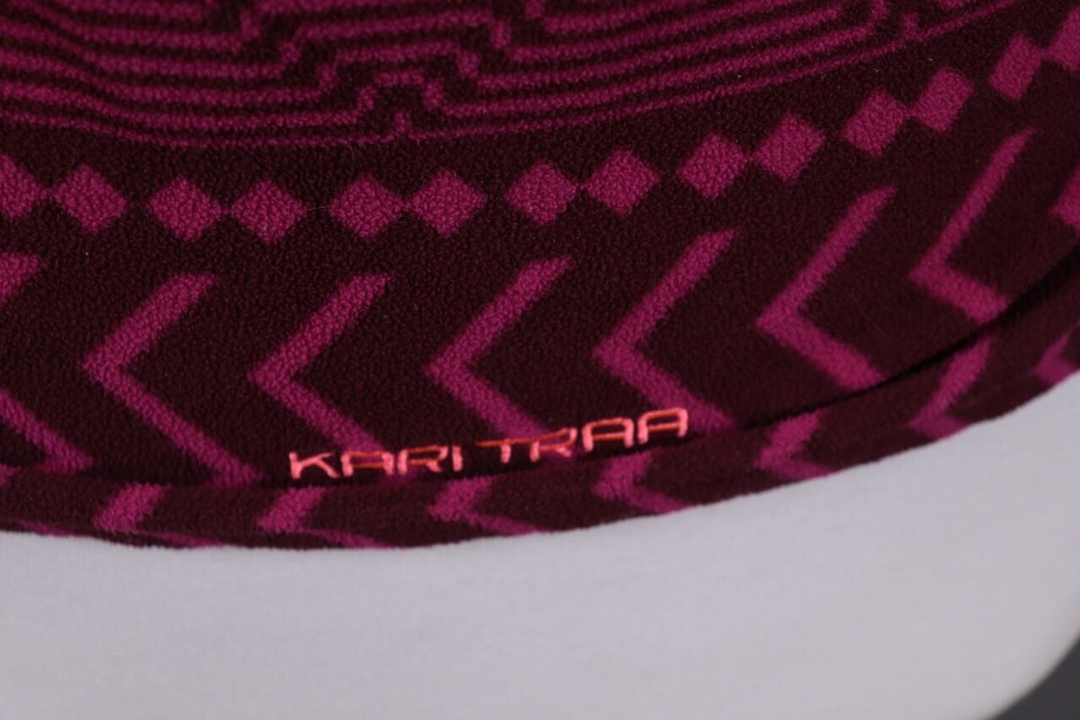 Kari Traa Purple Geometric Striped Full Zip Fleece Jacket – Size L