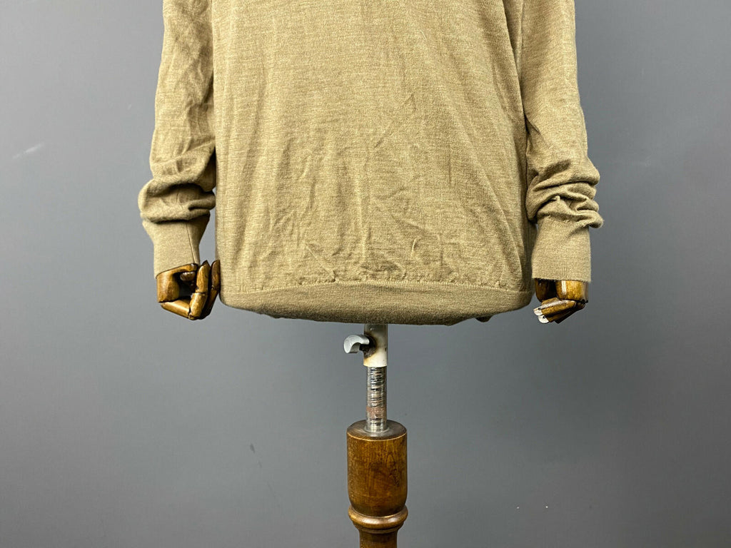 POLO RALPH LAUREN Brown Slim Fit Merino Wool Long Sleeve Sweater – Women's L