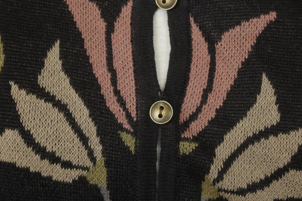 GUDRUN SJÖDEN Multicolor Floral Long Sleeve Button Front Cardigan Sweater – Size M