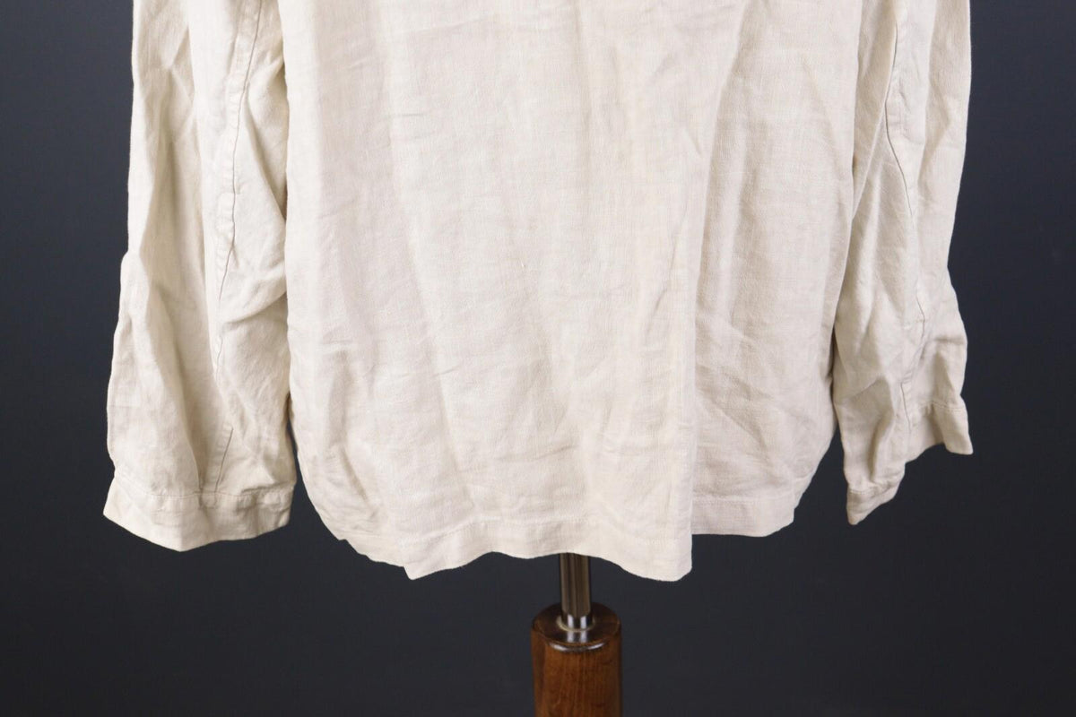 OSKA Ivory Linen Lagenlook Lightweight Blazer Jacket – Size 5